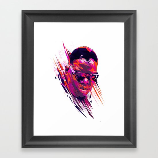 The Notorious B.I.G: Dead Rappers Serie Framed Art Print