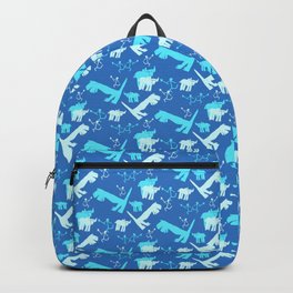 Bisons, hunters and dinosaurs - Blues Backpack