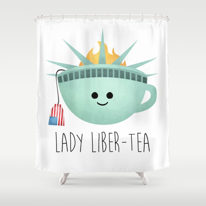 Lady Liber-tea Shower Curtain