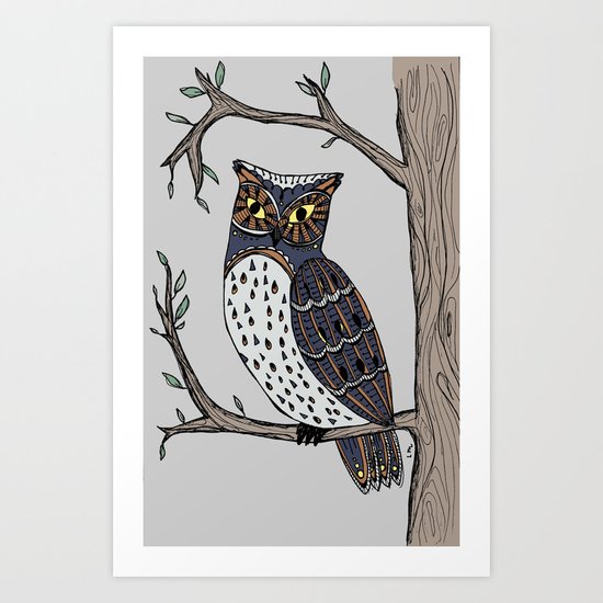 Owl Art Print