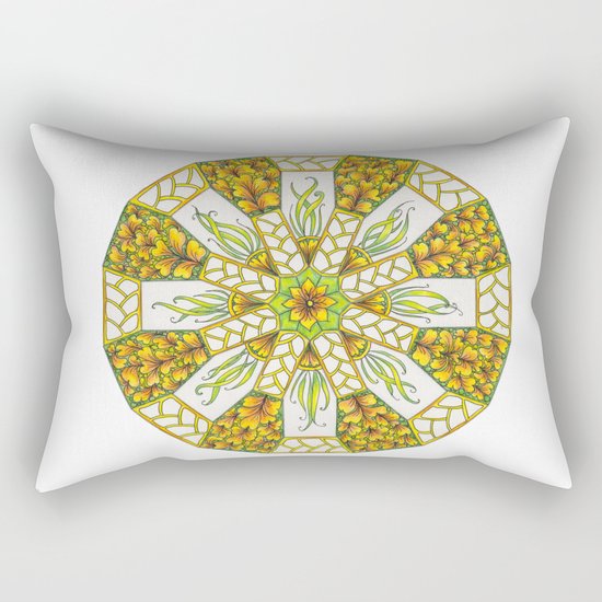 Fall Mandala Zendala Rectangular Pillow