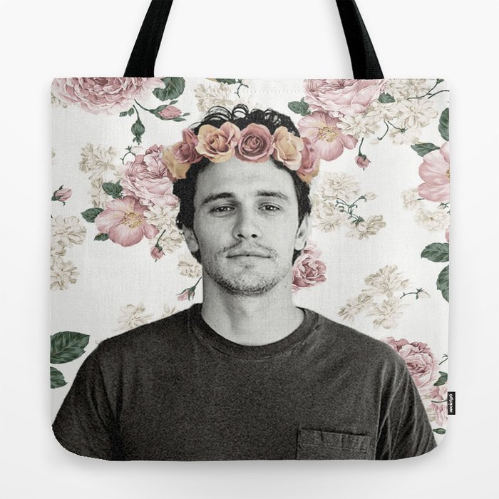 James Franco Rose Flower Crown Tumblr Esque Tote Bag By