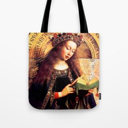 Jan van Eyck The Ghent Altarpiece Virgin Mary Tote Bag