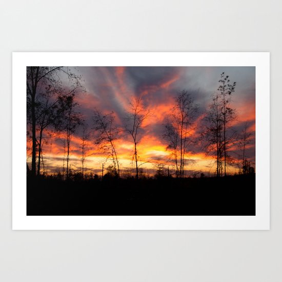 South Georgia Sky on Fire Art Print
