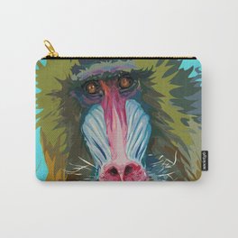 ANIMAL: Baboon Carry-All Pouch | Animal, Painting, Illustration, Pop Art 