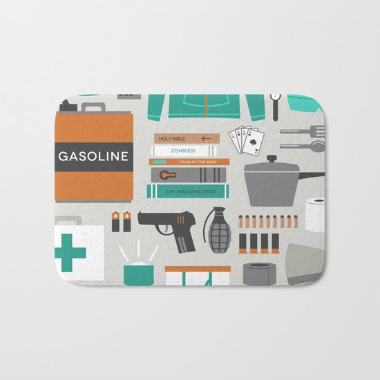 Zombie Survival Kit Bath Mat