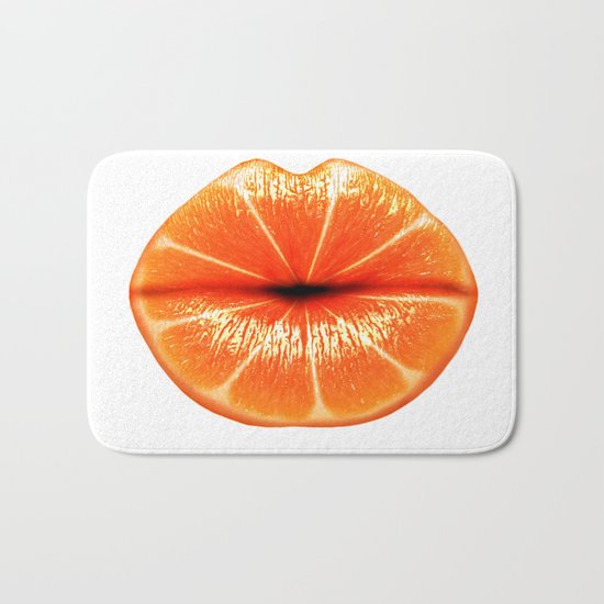 Juicy Orange Lips Bath Mat