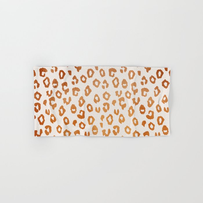 Copper Leopard Print Hand & Bath Towel