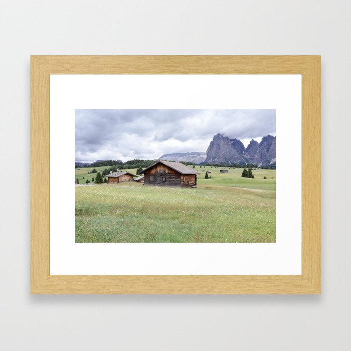 Dolomites mountains - Landscape and Nature Photography digital art print Framed Art Print