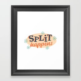 Split Happens Retro Bowling Framed Art Print