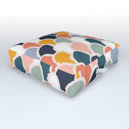 New world - Abstract geometric colorful pattern Outdoor Floor Cushion