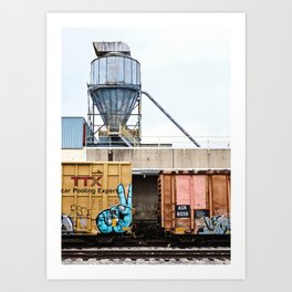 Train Graffiti Art Print