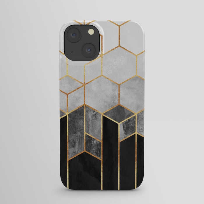 Charcoal Hexagons iPhone Case