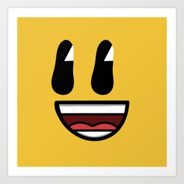 Happy cartoon face Art Print | Emoticon, Drawing, Fifties, Smile, Old School, Digital, Expression, Cheese, Joy, Cartoon 