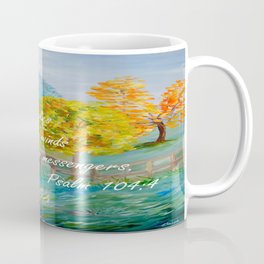 He Makes the Winds His Messengers Coffee Mug | Impressionism, God, Typography, Landscape, Painting, Acrylic, Nature, Digital, Jesus, Christianart 