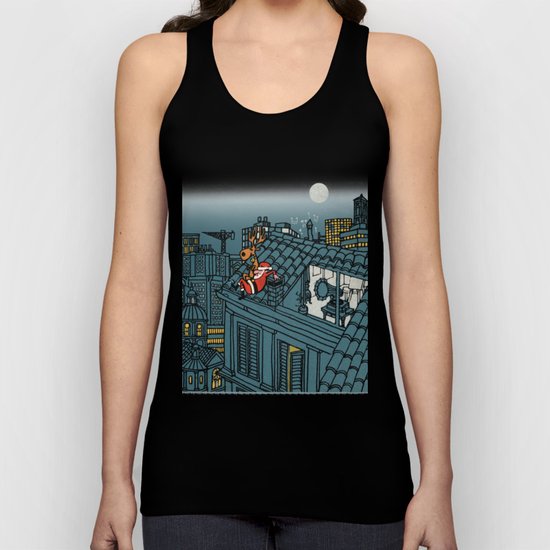Santa Claus Relaxing Break Unisex Tank Top