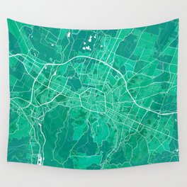 Bologna City Map of Emilia-Romagna, Italy - Watercolor Wall Tapestry