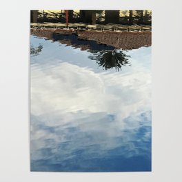 Curious Lake Reflections Of Clouds, Sky And Mystery Poster