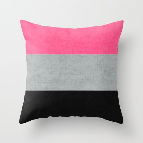 three stripes - cosmopolitan Throw Pillow