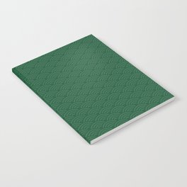 Japanese Pine Green Seigaiha Pattern Notebook