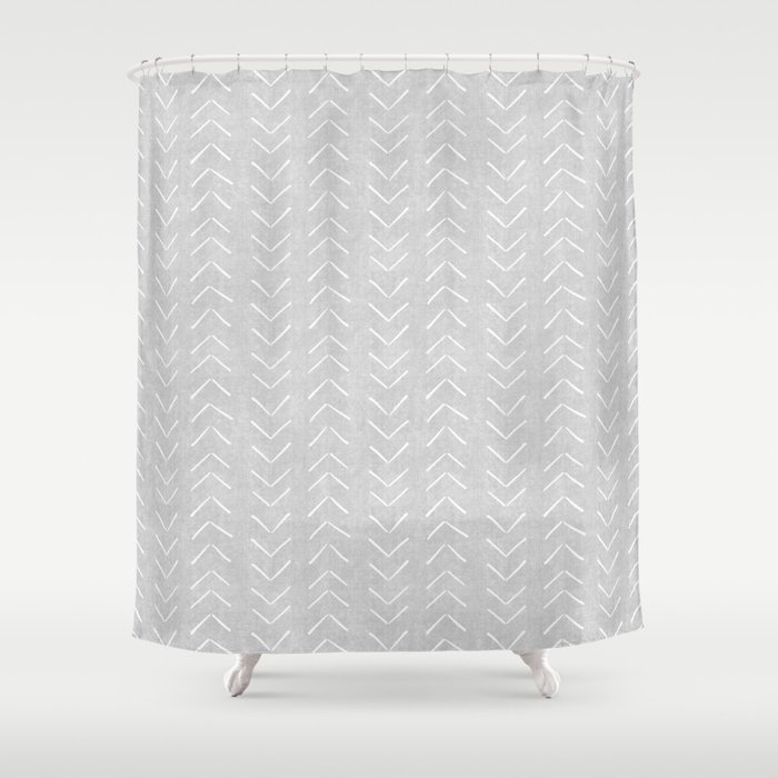 Mudcloth Big Arrows In Grey Shower Curtain By Beckybailey1 Society6