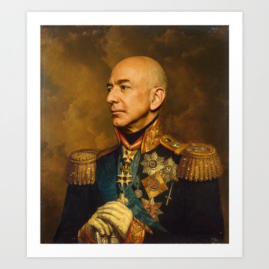 Jeff Bezos Classical Regal General Painting Art Print By