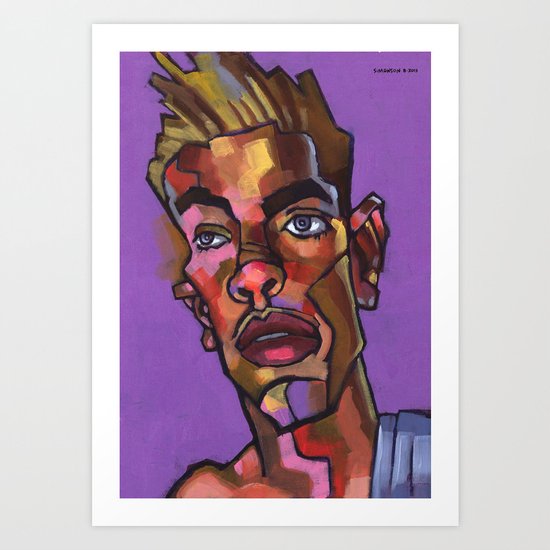 Louie After His Shower Art Print