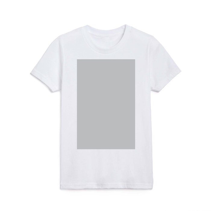 Light Gray Solid Color Pairs Pantone Glacier Gray 14-4102 TCX Kids T Shirt