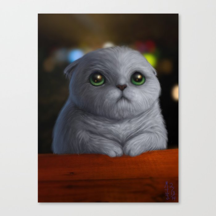 Kitty Cat Wants Your Noms Canvas Print