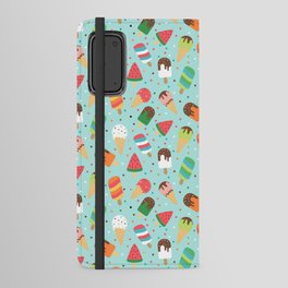 Summertime Ice Cream Cones On Blue Android Wallet Case