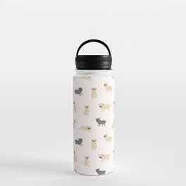 Pug Pattern Water Bottle