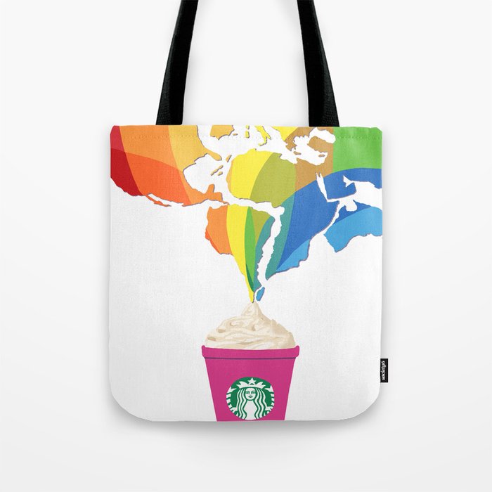 Starbucks Pop Art Tote Bag By Tiffanytaimoorazy Society6 Starbucks Pop Art Tote Bag