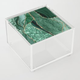 Agate Glitter Ocean Texture 14 Acrylic Box