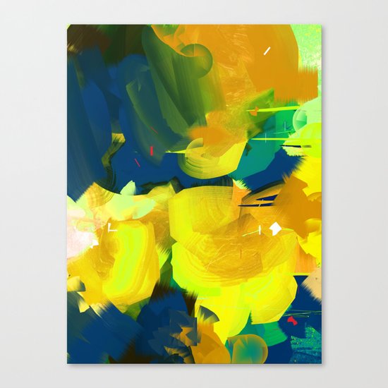 Summer #Abstract #Flowers Canvas Print