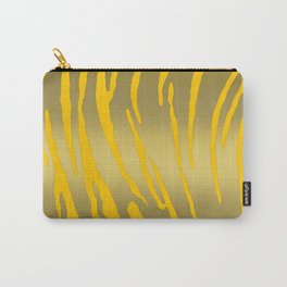 Gold Tiger Stripes Yellow Carry-All Pouch