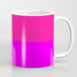 Deep pink and Magenta minimalist two horizontal colors. Coffee Mug