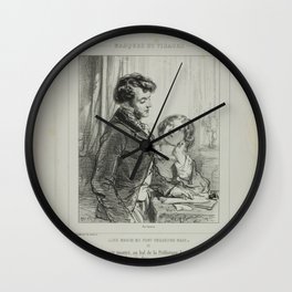 Paul Gavarni - Les Maris Me Font Toujours Rire: Item, Pour Avoir Montré, Au Bal De La Préfecture... (1853) Wall Clock