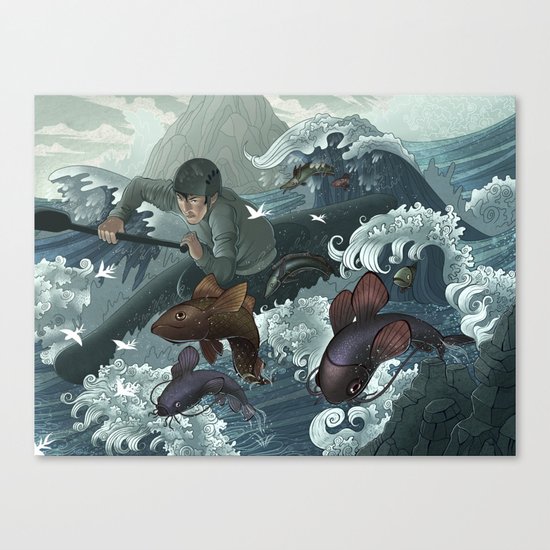 White Water Canvas Print