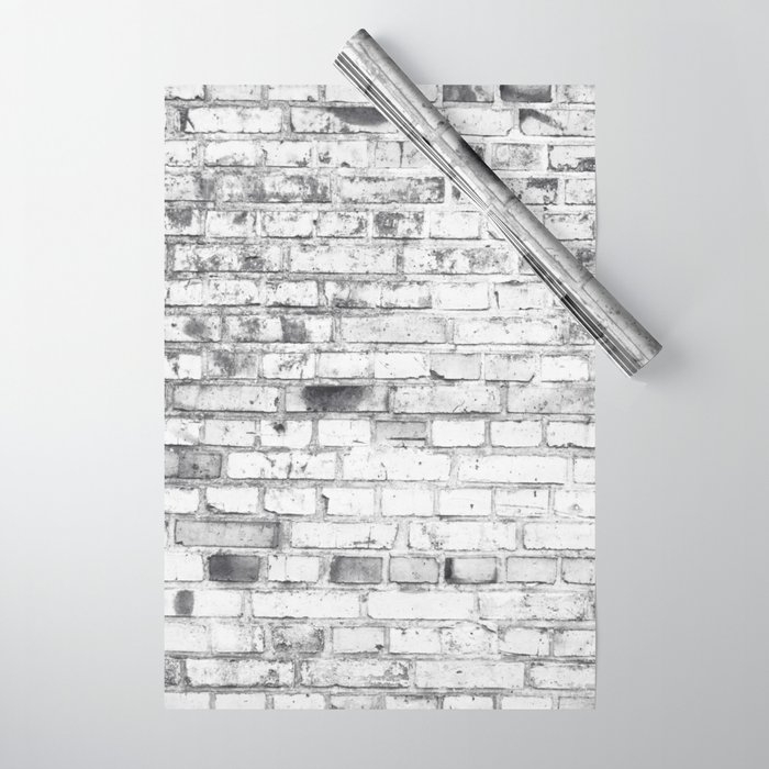 Withe brick wall Wrapping Paper