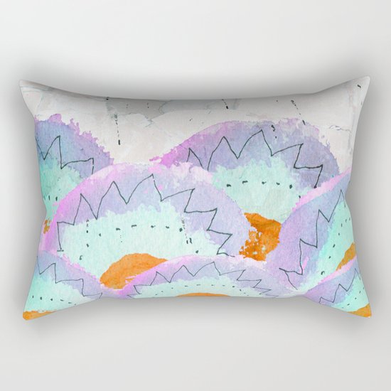 At the Garden Wall Rectangular Pillow