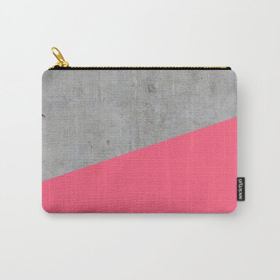 Concrete and pink Carry-All Pouch