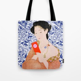confused timeline with japanese lady Tote Bag