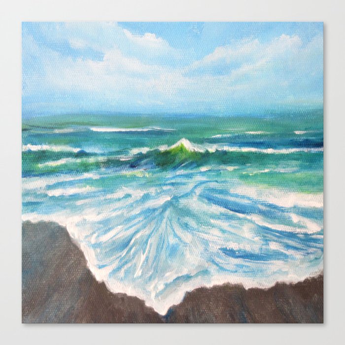 Seashore Foam Canvas Print