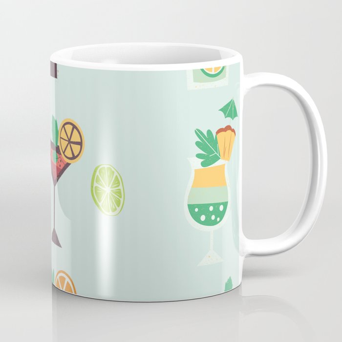 cool cocktails on a mint background Coffee Mug