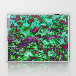 pink and green floral fairy bed Laptop Skin