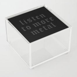 Music Listen To More Heavy Metal Typography Acrylic Box