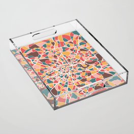 London Colorful City Map Modern Art Acrylic Tray