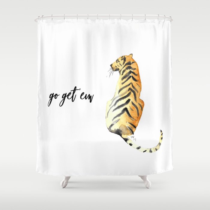 go get em tiger Shower Curtain