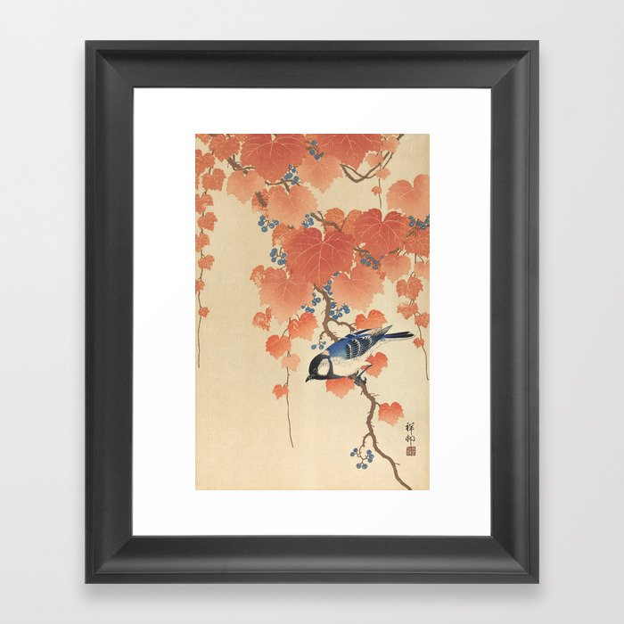 Ohara Koson - Japanese Bird Blockprint Framed Art Print