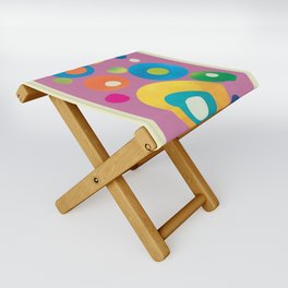 Mid-Century Abstract Balance 15 Folding Stool